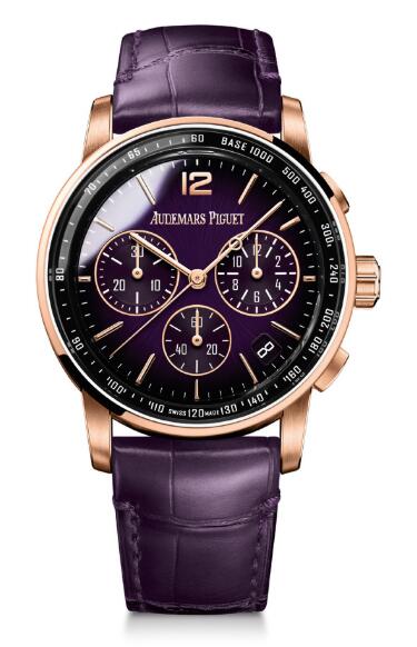 Audemars Piguet CODE 11.59 Chronograph Selfwinding Pink Gold Purple Replica 26393OR.OO.A616CR.01 watch